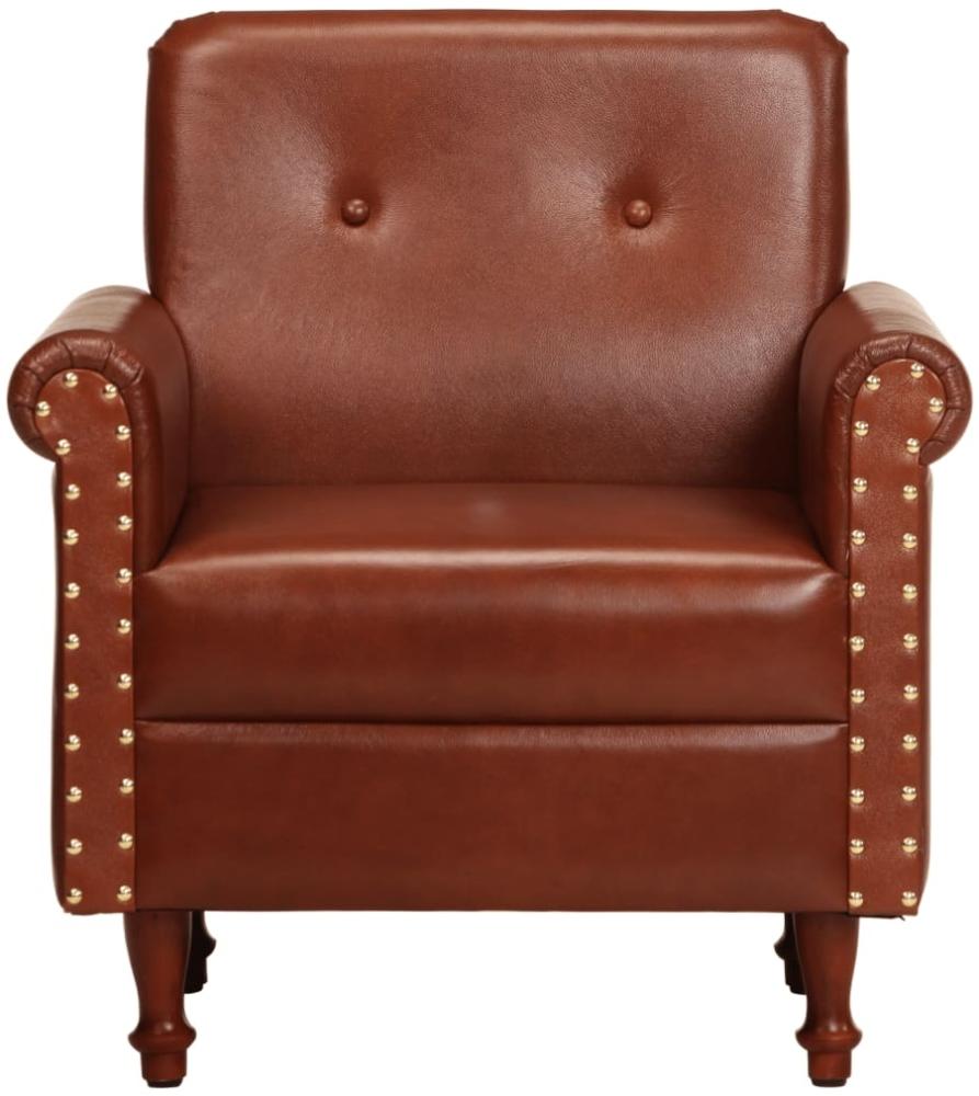 Sessel Braun Echtleder [320778] Bild 1