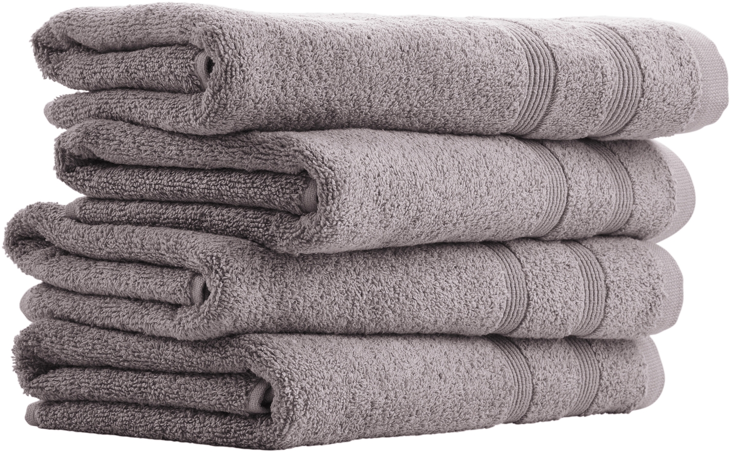 uncover by Schiesser Handtuchset Brooklyn - 4-teilig - 50x100cm - Hellgrau Bild 1
