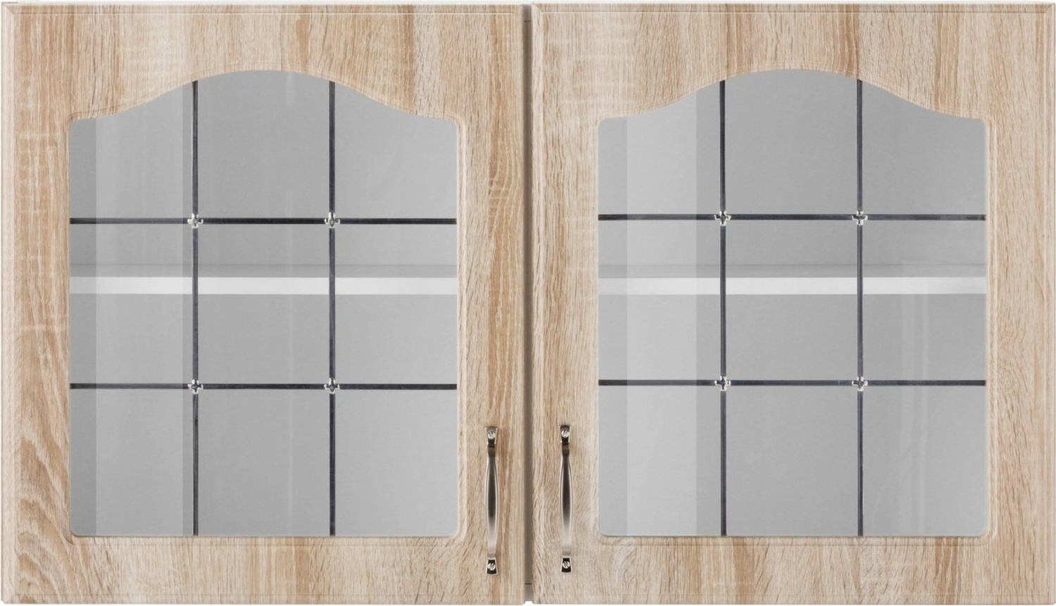 wiho Küchen Glashängeschrank Linz 100 cm breit, mit 2 Glastüren Bild 1