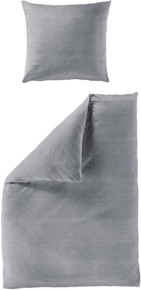 BIERBAUM Bettwäsche Chic Uni, Seersucker, 3 teilig, Schickes Unidesign: Modern und elegant für jedes Schlafzimmer Bild 1