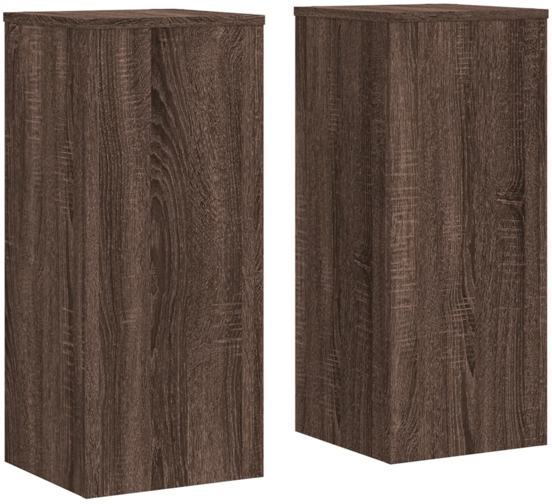 vidaXL Pflanzenständer 2 Stk. Braun Eiche 30x30x70 cm Holzwerkstoff 852930 Bild 1