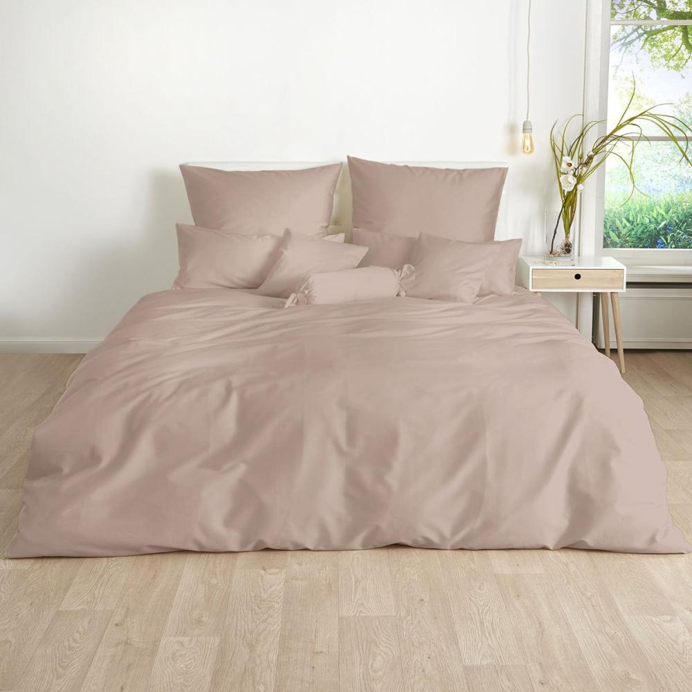 Traumschlaf Uni Mako-Satin Bettwäsche|140x200 cm + 70x90 cm| taupe Bild 1