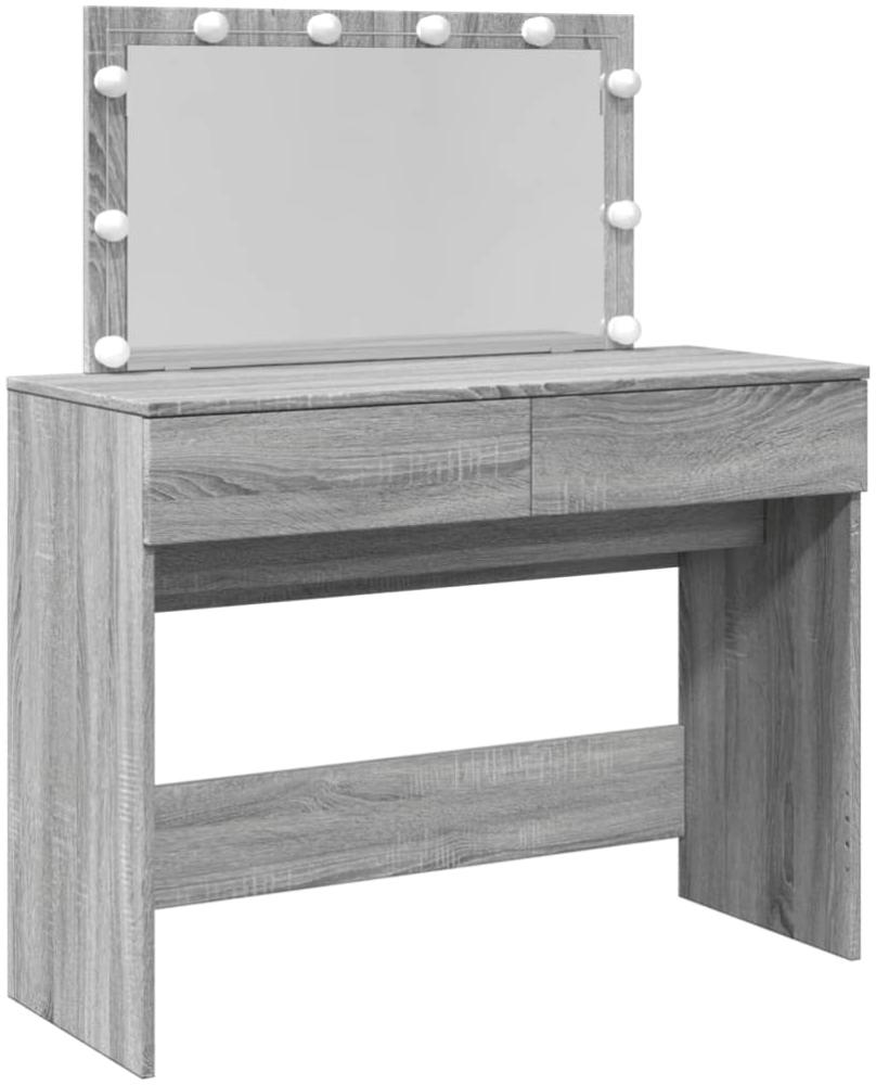 vidaXL Schminktisch mit LED-Beleuchtung Grau Sonoma 100x40x120 cm 848211 Bild 1