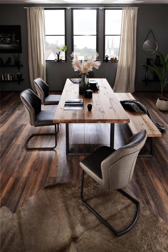 Esstisch >CASTELLO< in Zerreiche aus Echtholz massiv - 220x76x100cm (BxHxT) Bild 1