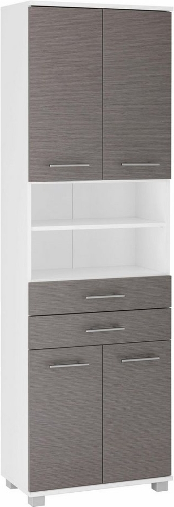 Schildmeyer Hochschrank Palermo, Made in Germany Breite 60 cm, verstellbare Einlegeböden, Metallgriffe Bild 1