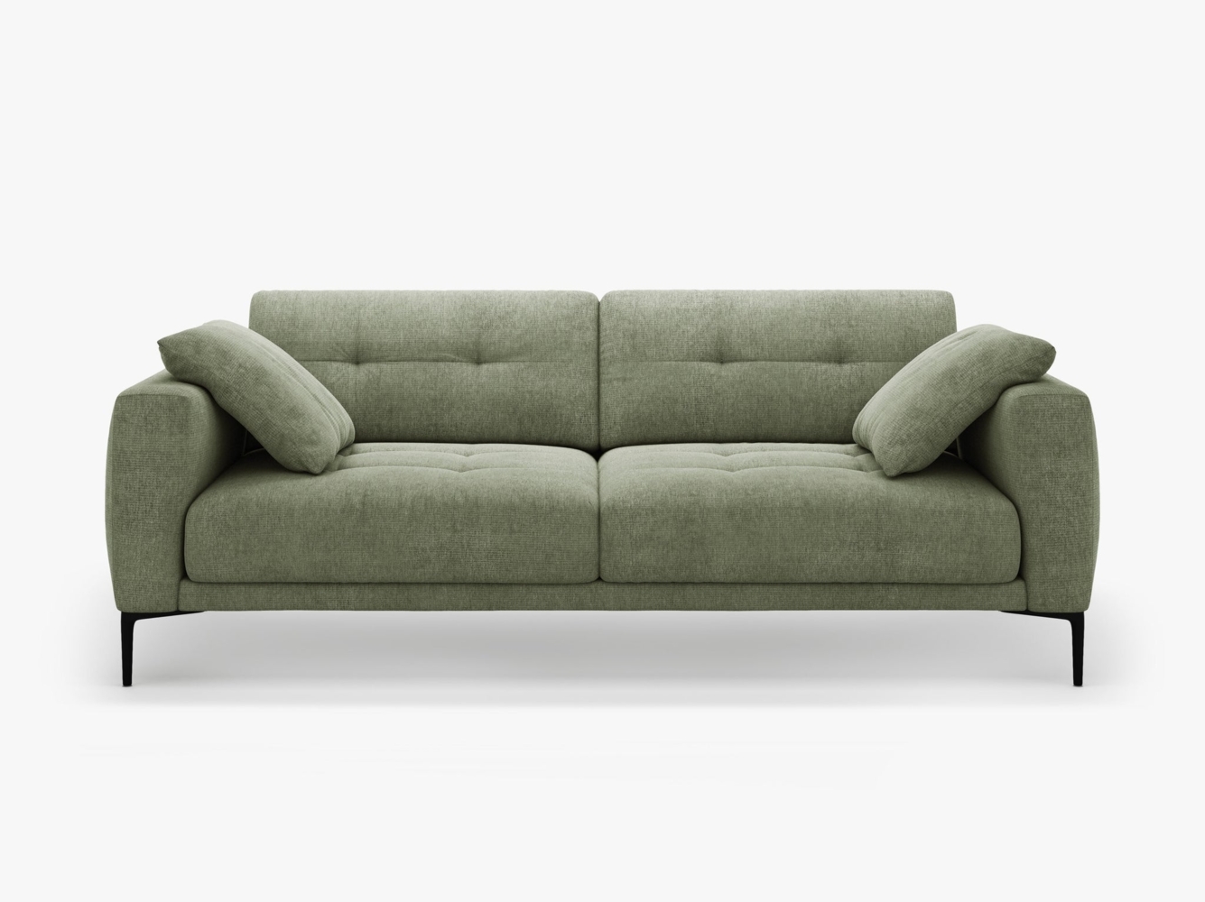 Micadoni Sofa Bemy 3-Sitzer Strukturierter Stoff Dunkel-Olivgrün Bild 1