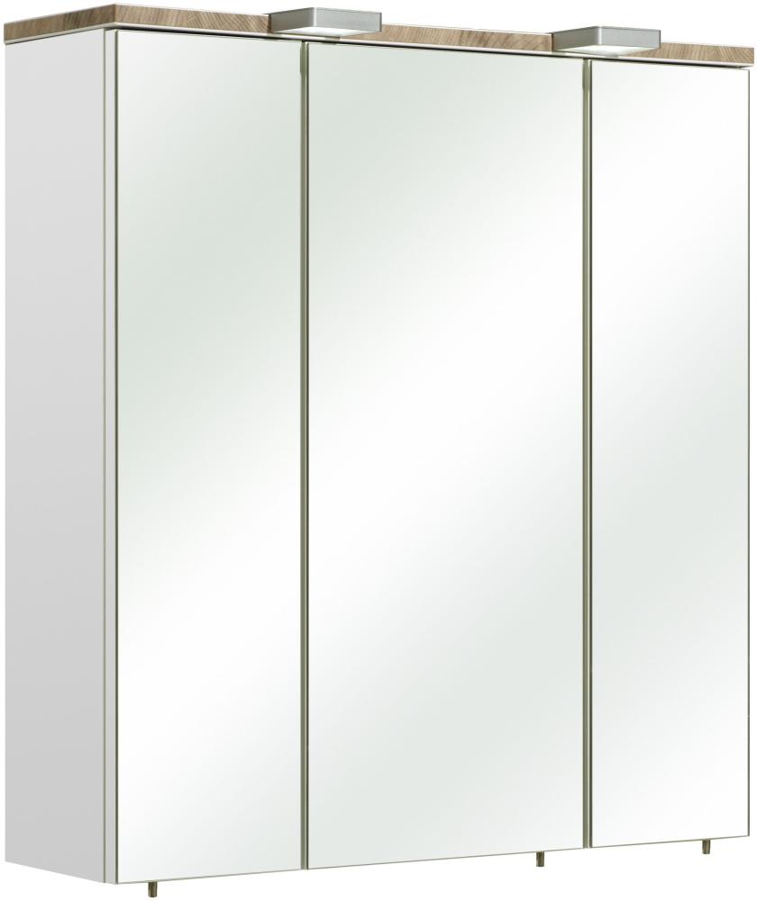Badezimmerspiegelschrank >Quickset 931< (BxHxT: 65 x 70 x 20 cm) in Weiß Glanz Bild 1