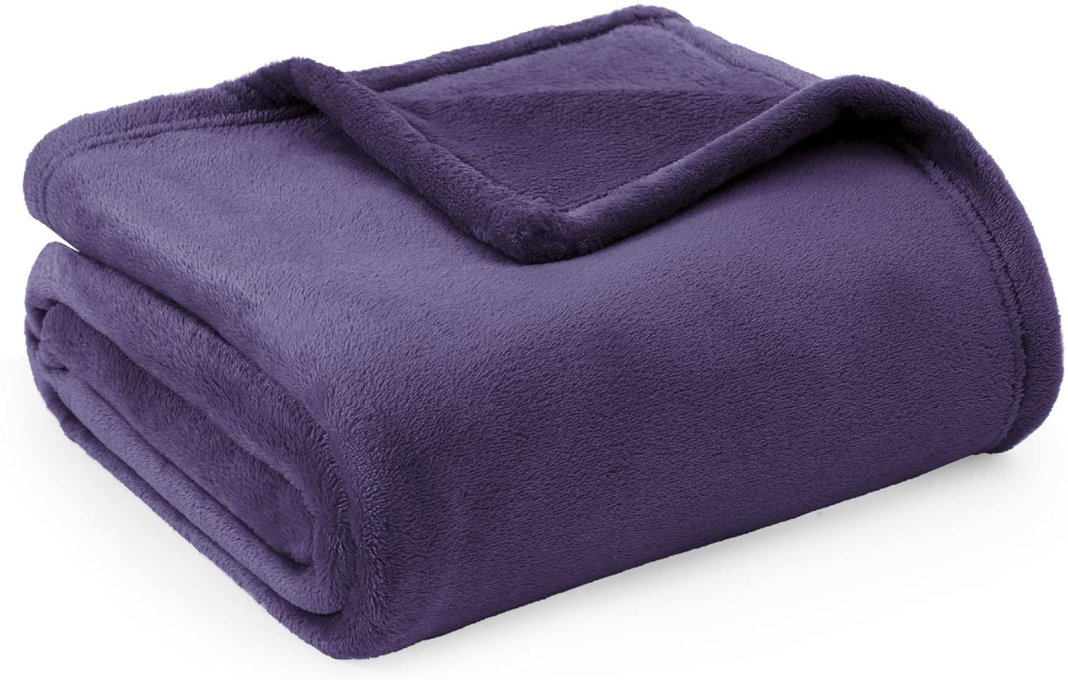 BEDSURE Kuscheldecke Flauschig Decke Fleecedecke - Wohndecke Warm Winter Weich, Sofadecke XL, Decke Couch Blanket, Wohn- & Kuscheldecken 150x200cm, Sofa überwurfdecke Violett Bild 1