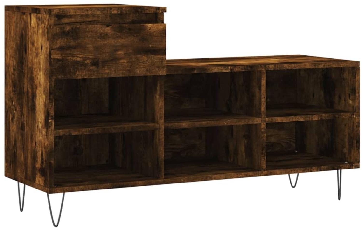 vidaXL Schuhregal Räuchereiche 102x36x60 cm Holzwerkstoff 831369 Bild 1