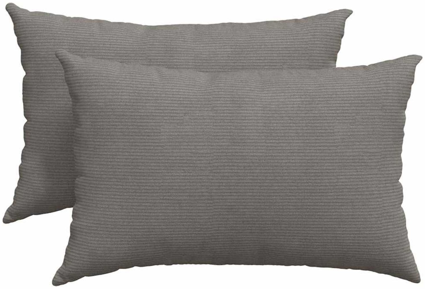 vidaXL Sofakissen 2 Stück Hellgrau 60 x 40 cm Cordstoff 42013688 Bild 1