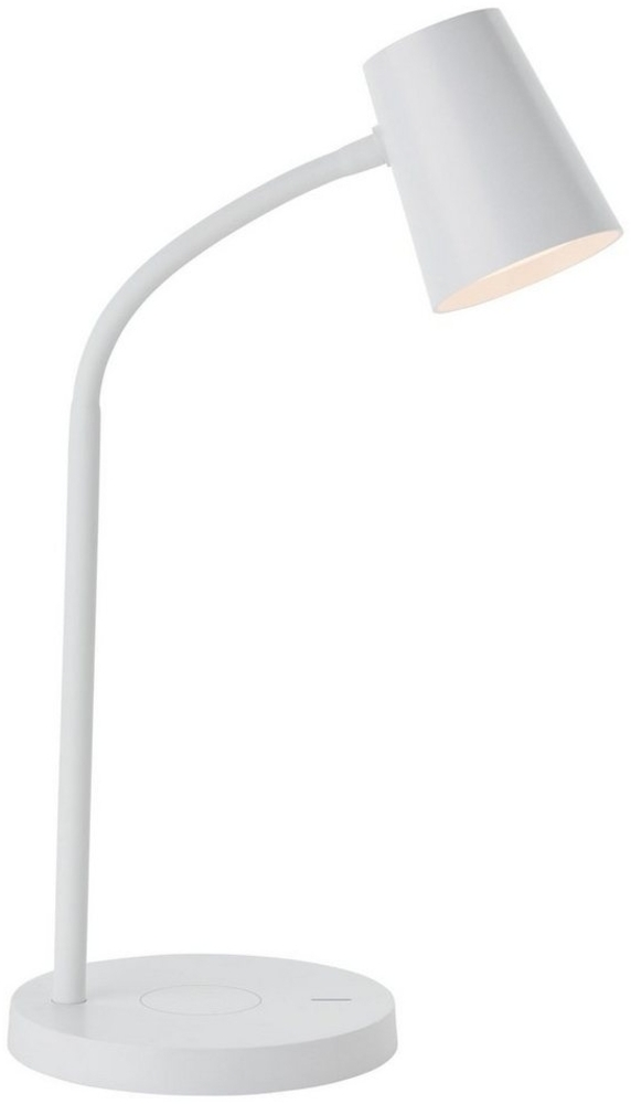 BRILLIANT Illa LED Tischleuchte Induktionsladeschale weiß | 1x LED integriert, 5.5W LED integriert, (Lichtstrom: 780lm, Lichtfarbe: 3000K) Bild 1