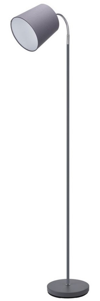 Aigostar LED Stehlampe Stehlampe E14 Fassung mit Grau Lampenschirm mit Metallsockel Bild 1