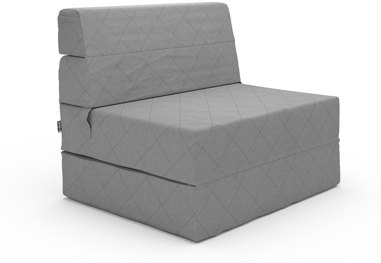 Vicco Sofa Lima Grau 100 cm mit Schlaffunktion Bild 1