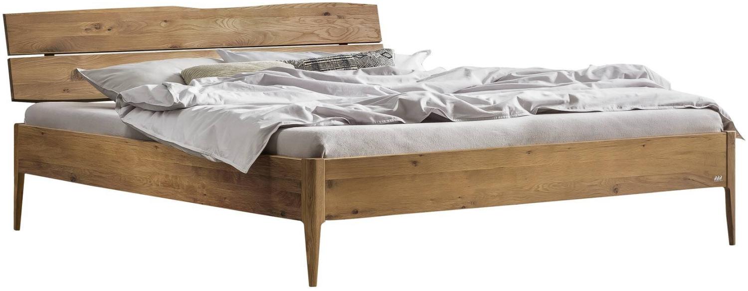 Hasena Lounge Sabbioni 140x200 Wildeiche natur, geölt - Fusshöhe 20 cm Massivholzbett Bild 1