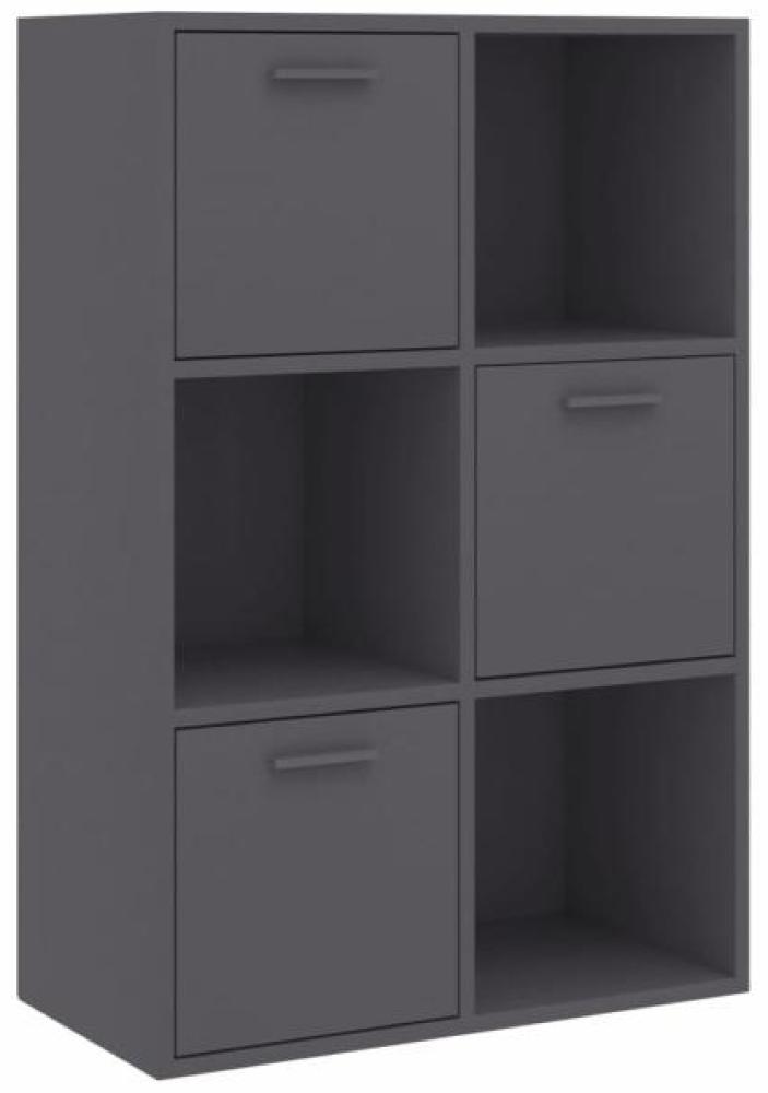 vidaXL Lagerschrank Grau 60 x 29,5 x 90 cm Spanplatte Bild 1