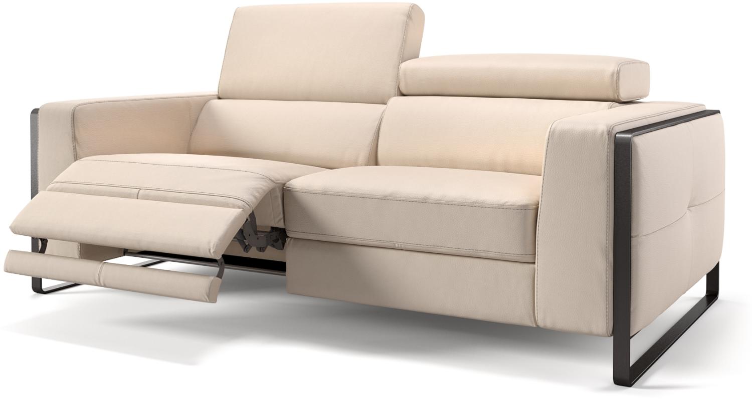 Sofanella Dreisitzer MANZANO Ledercouch Funktionssofa Couch in Creme Bild 1