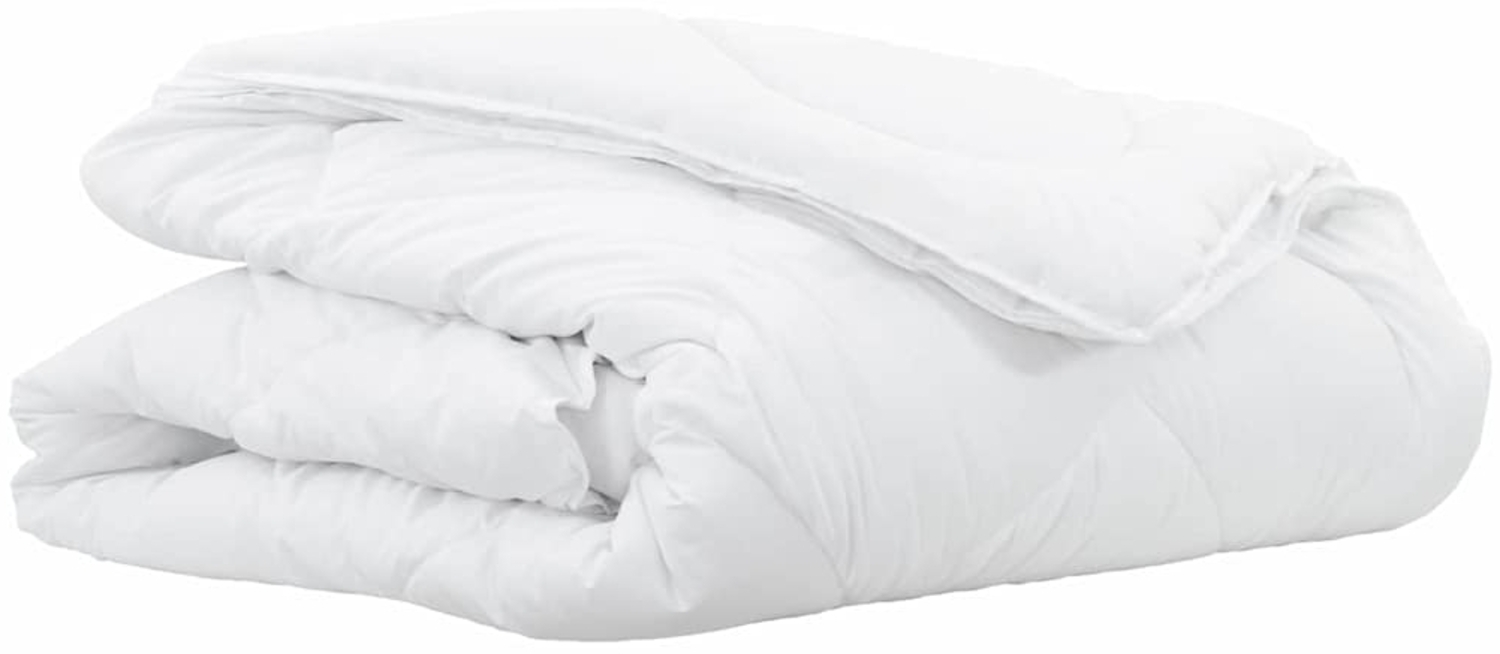 vidaXL Decken & Bettdecken Weiß 140 x 220 cm Polyester 42007787 Bild 1