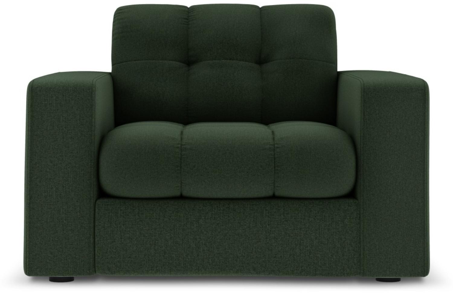 Micadoni Sessel Justin | Bezug Dark Green | Beinfarbe Black Plastic Bild 1