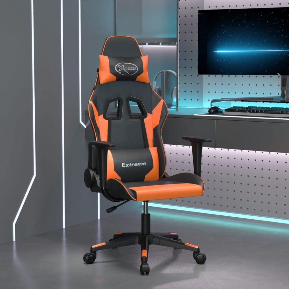 vidaXL Gaming-Stuhl Schwarz und Orange Kunstleder 3143693 Bild 1