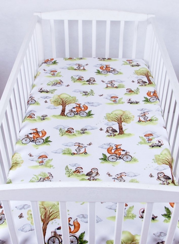 BabyLux Spannbettlaken SPANNBETTLAKEN 70x140 Spannbetttuch Baumwolle Kinder Baby Babybett, 132. Fuchs 70x140 cm Bild 1