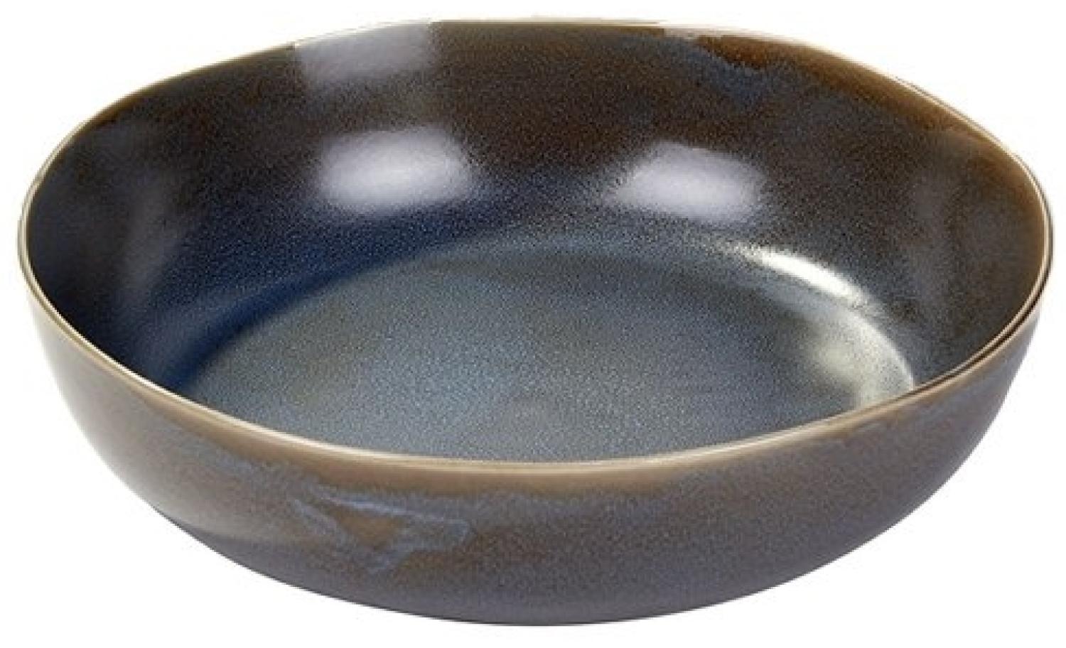 Lambert Bacoli Schüssel, groß Stoneware mit Reaktivglasur, basalt H 8,5 cm, Ø 34 cm 21587 Bild 1