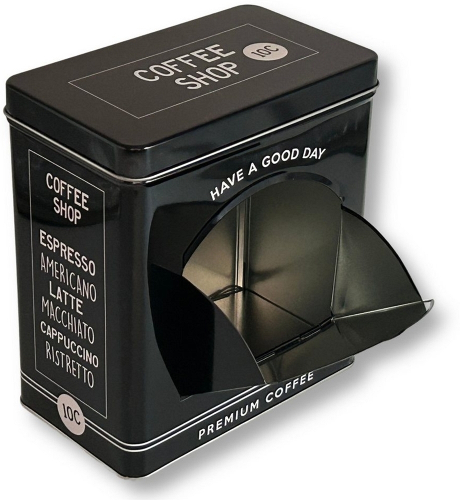 MediMuc Kaffeedose Vorratsdose schwarz oval oder eckig Bild 1