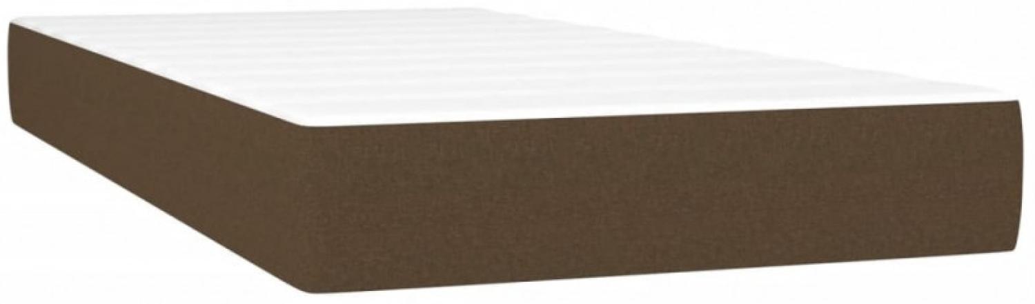 vidaXL Boxspringbett mit Matratze Dunkelbraun 80x200 cm Stoff, Härtegrad: H2 [3131628] Bild 1