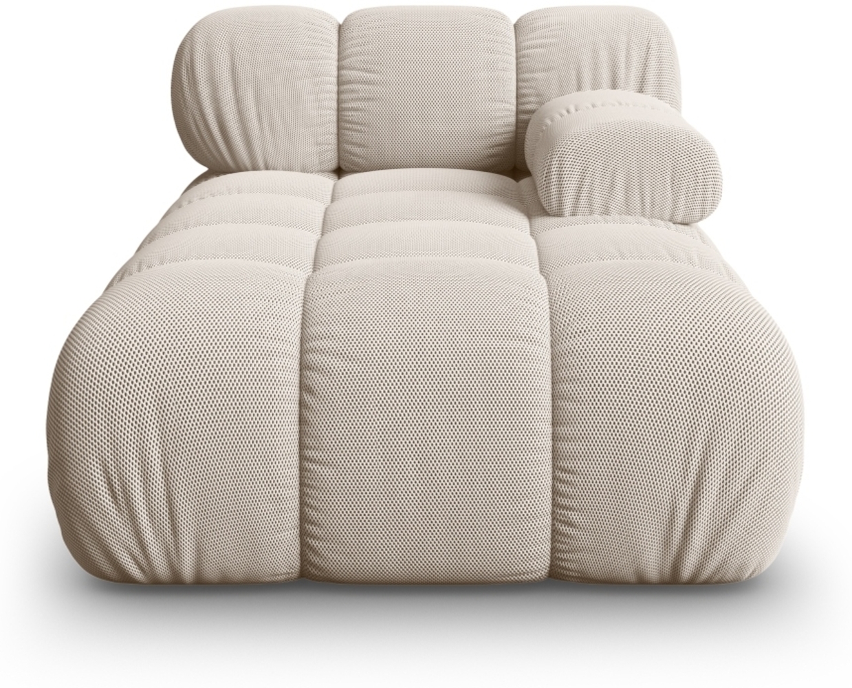 Micadoni Recamiere Bellis Rechts 3D-Stoff Helles Beige Bild 1