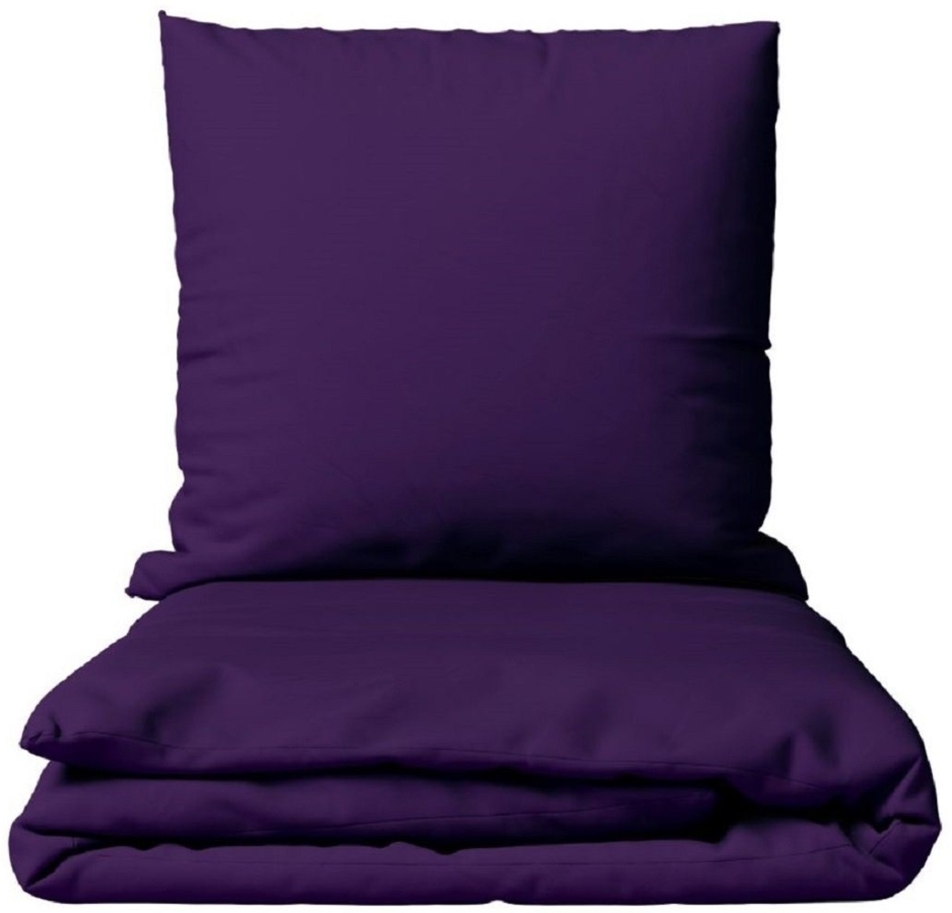 Leonado Vicenti Bettwäsche Baumwolle 135x200, 155x200, 155x220, 200x200, 200x220 oder 240x220, Renforcé, 2 teilig, Einfarbig mit Reißverschluss Bild 1