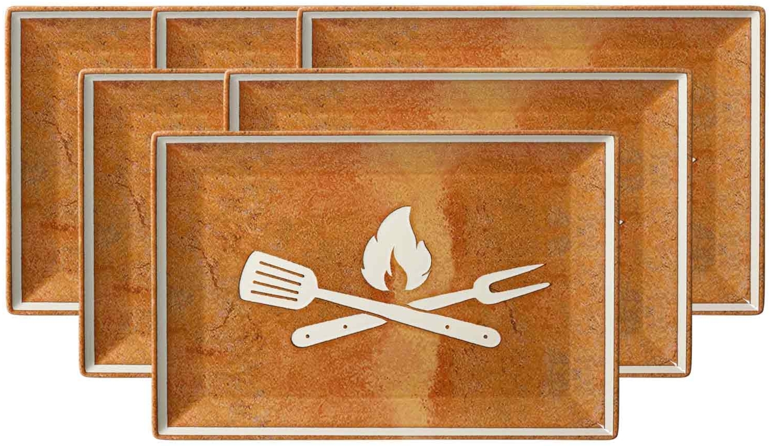 Ritzenhoff & Breker Rusty Platte 30 x 20 cm 6er Set Bild 1