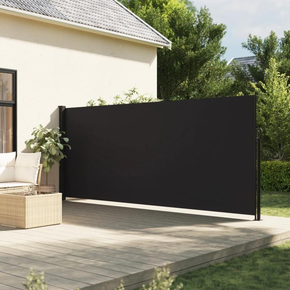 vidaXL Seitenmarkise Ausziehbar Schwarz 160x600 cm 4004519 Bild 1