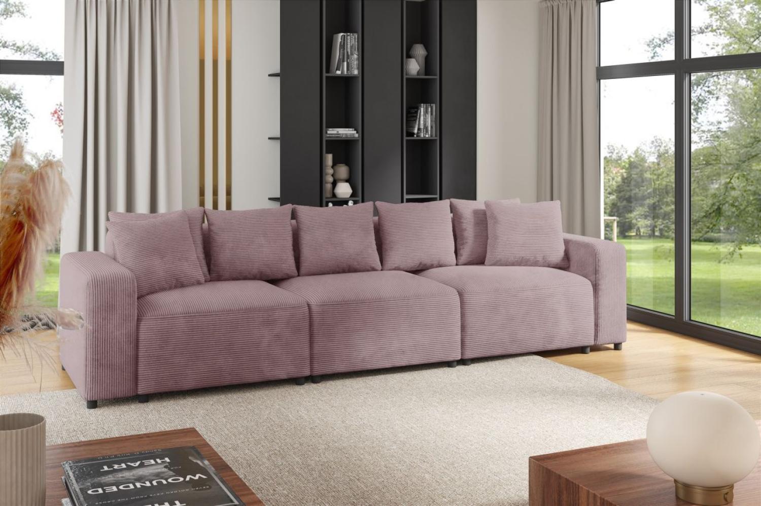 Sofa Designersofa Bigsofa MEGAN 3-Sitzer in Stoff Poso Altrosa Bild 1