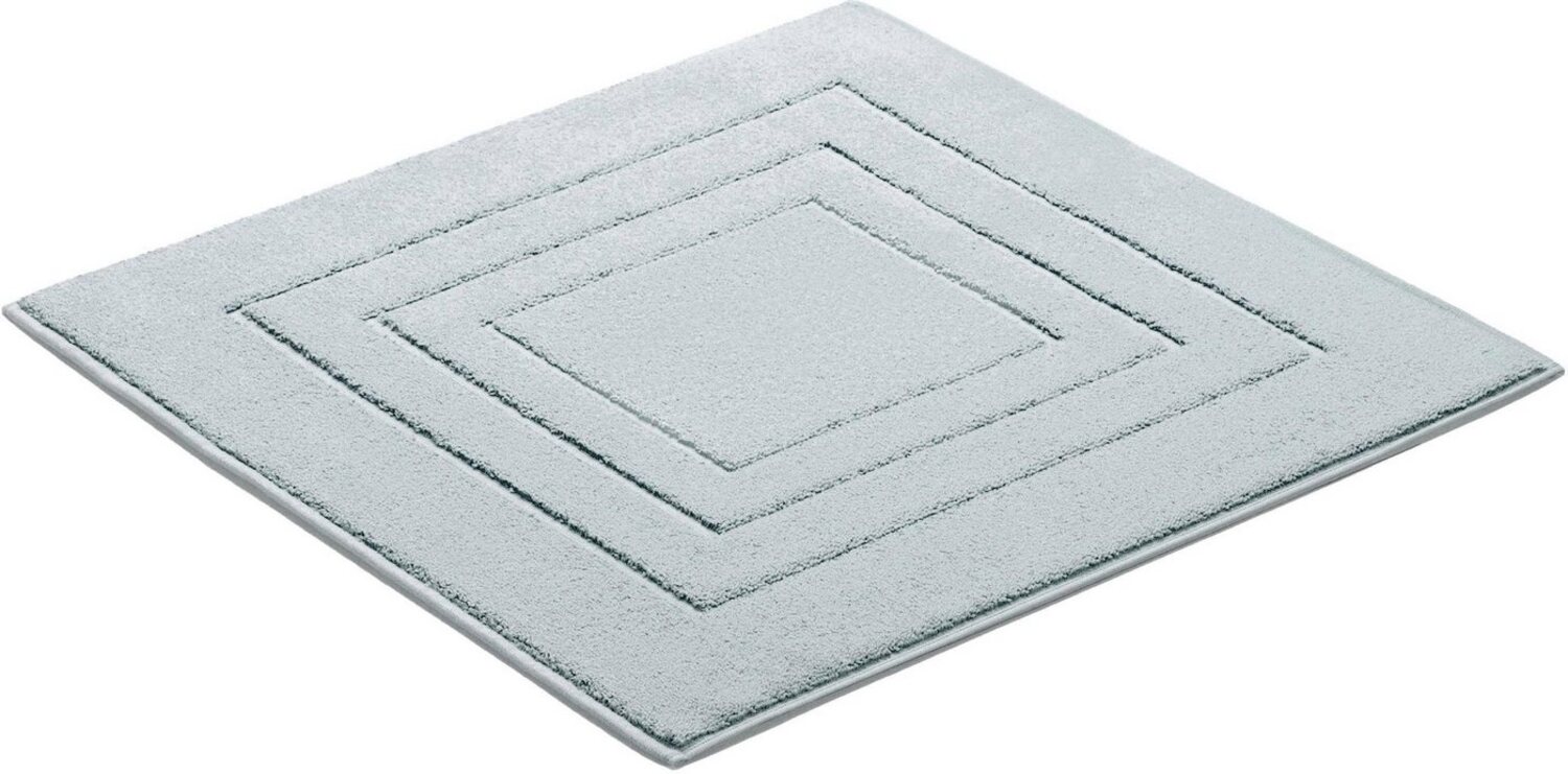 Vossen Badematte Feeling, Höhe 10 mm, beidseitig nutzbar, fußbodenheizungsgeeignet, Baumwolle, rechteckig, Badteppich, Uni-Farben, mit Bordüre, Hoch-Tief Effekt, reine Baumwolle Bild 1