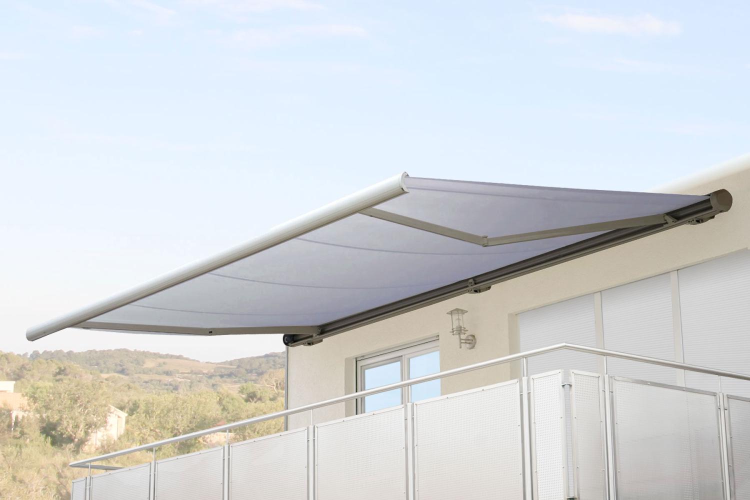 Elektrische Kassettenmarkise T124, Markise Vollkassette 5x3m ~ Acryl Creme Bild 1