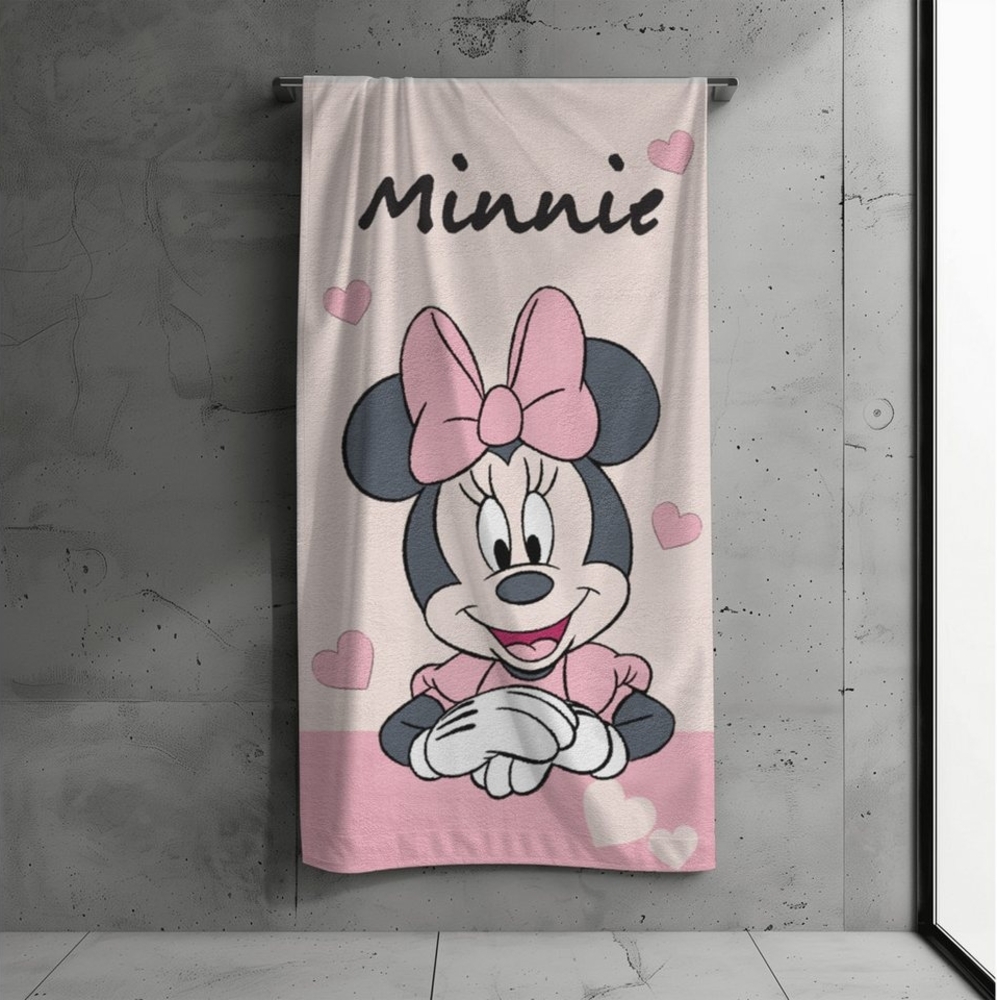 MTOnlinehandel Badetuch Minnie Mouse 70x140 cm, 100 %, Baumwolle (1-St), Strandtuch Disney's Minnie Maus Bild 1