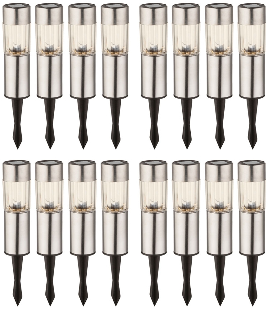 16 LED Edelstahl Solarlampen für den Außenbereich Bild 1