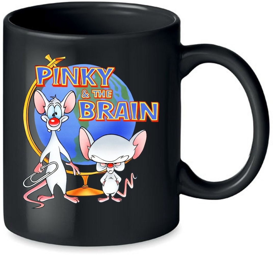 Blondie & Brownie Tasse Pinky and the Brain Comic Cartoon Weltherrschaft, Keramik, Spühlmaschinenfest Bild 1