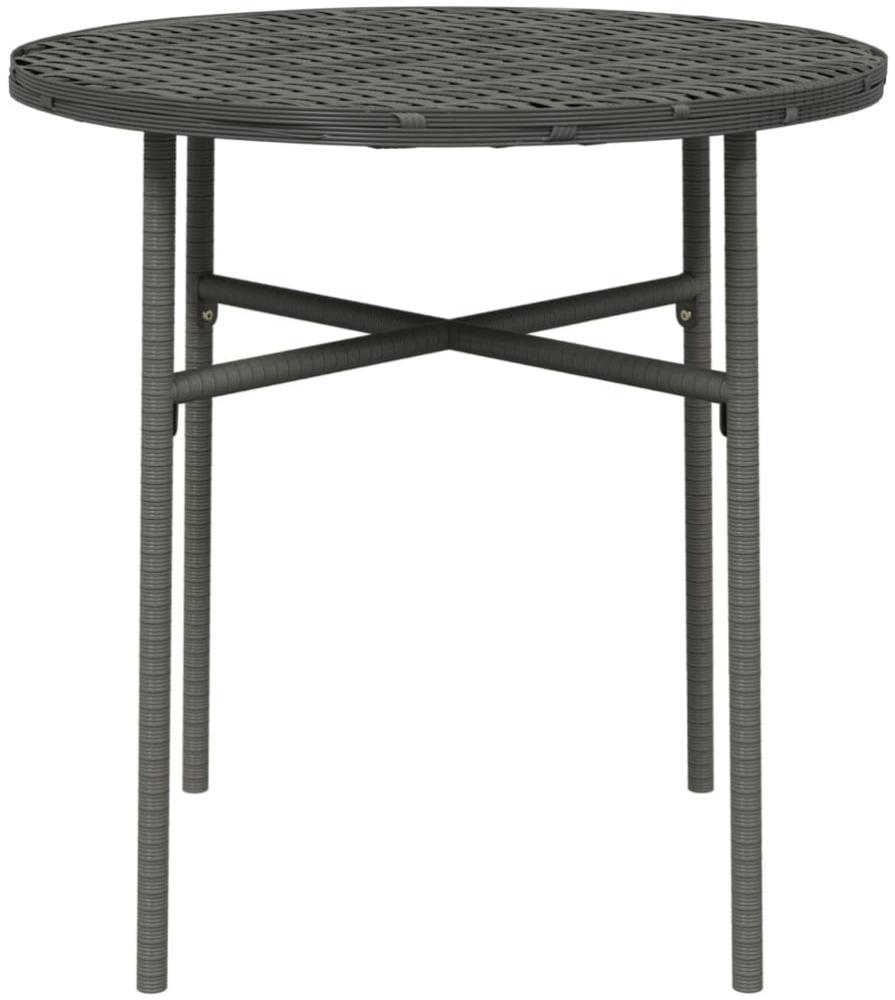 Beistelltisch >3014462< (DxH: 45x45 cm) in Grau aus Rattan - 45cm (H) Bild 1