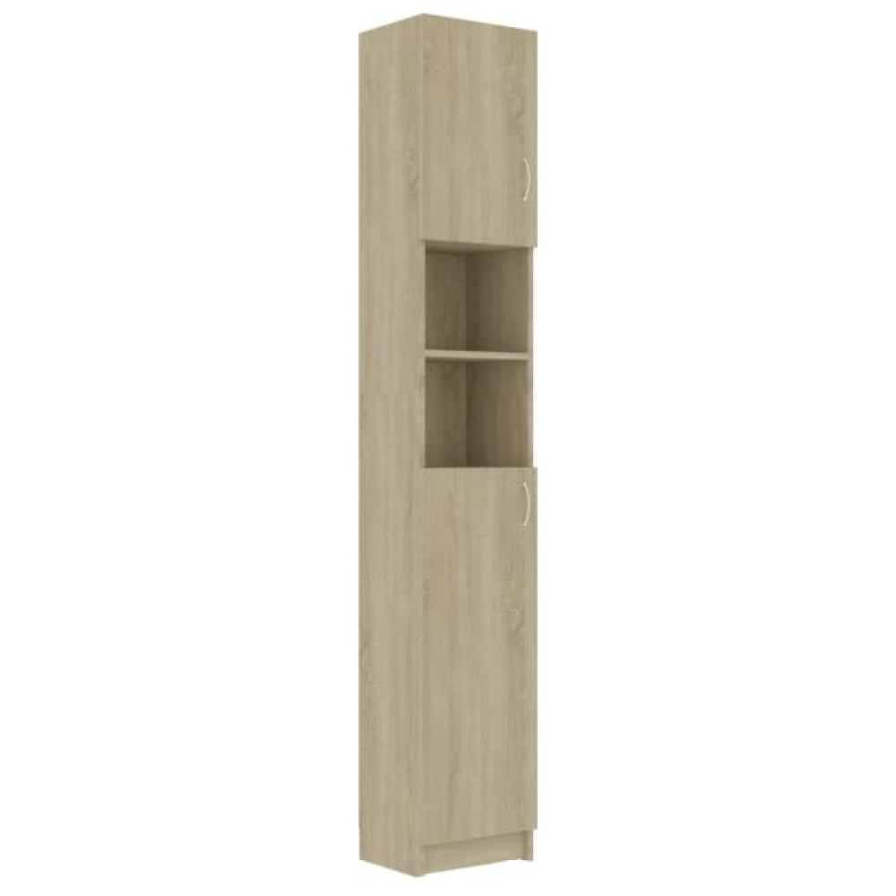 vidaXL Badezimmerschrank Sonoma-Eiche 32 x 25,5 x 190 cm Holzwerkstoff Bild 1