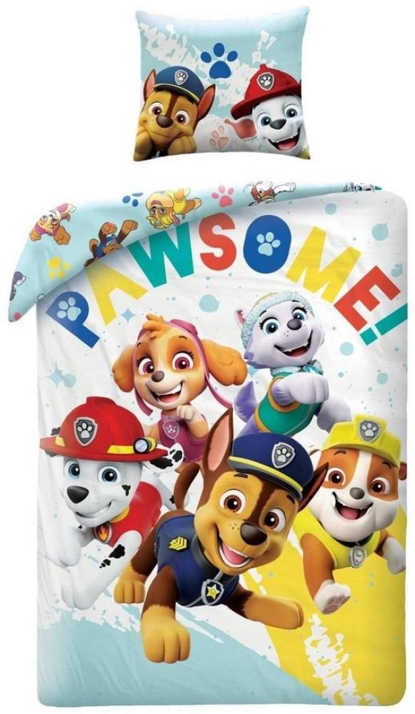 Halantex Bettwäsche Paw Patrol Pawsome Bettwäsche Set 140x200 + 70x90cm 100% Baumwolle Öko Bild 1