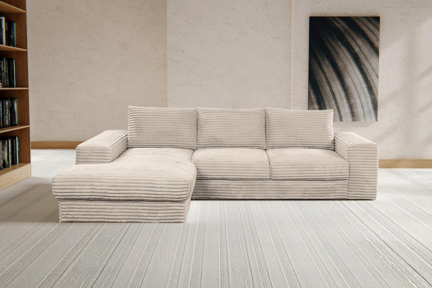 WERK2 Ecksofa Rozzana, Design Ecksofa mit hohem Komfort in trendig-weichem Cord & Breitcord Bild 1