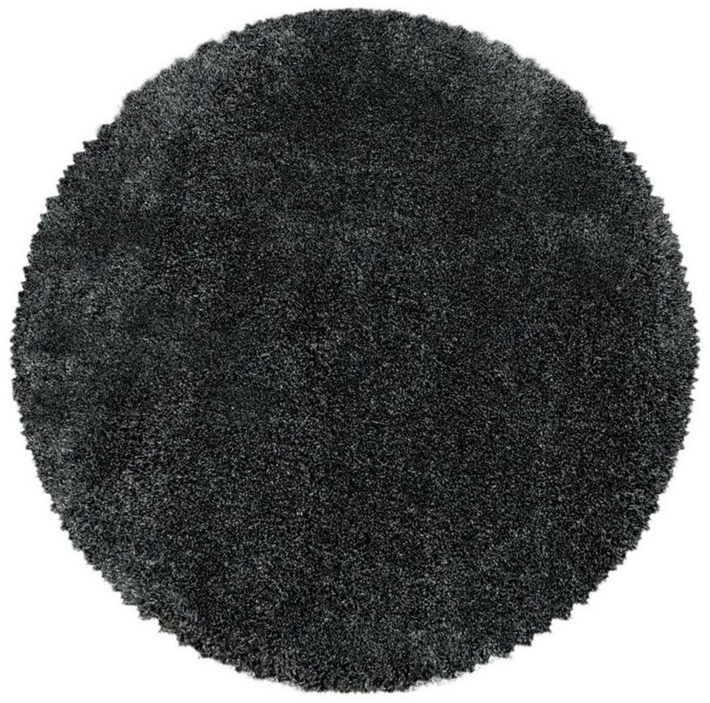 Teppium Teppich Unicolor - Einfarbig, Rund, Höhe: 30 mm, Teppich Wohnzimmer Einfarbig Shaggy verschidene farben und größen Bild 1