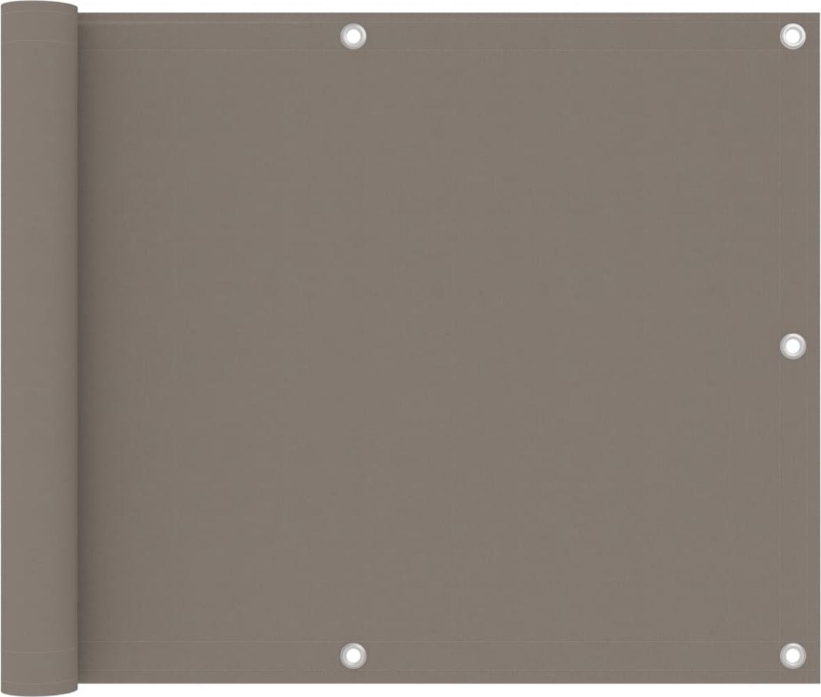 vidaXL Balkon-Sichtschutz Taupe 75x500 cm Oxford-Gewebe 134986 Bild 1