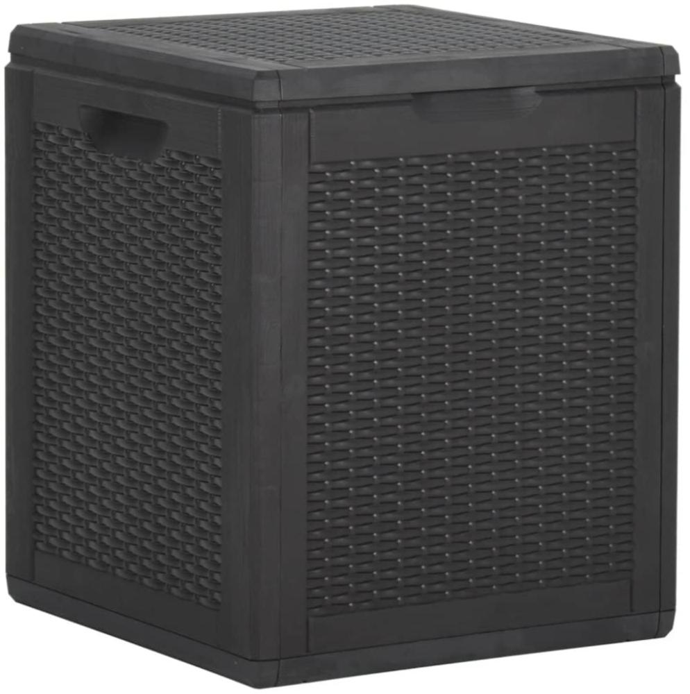 vidaXL Garten-Aufbewahrungsbox 90 L Schwarz PP Rattan 151227 Bild 1