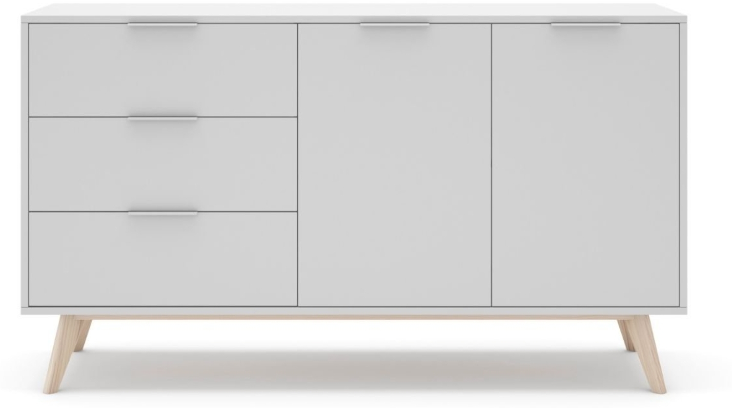 Calicosy Buffet 2 Türen, 3 Schubladen Campus - L140 cm - Weiß Bild 1