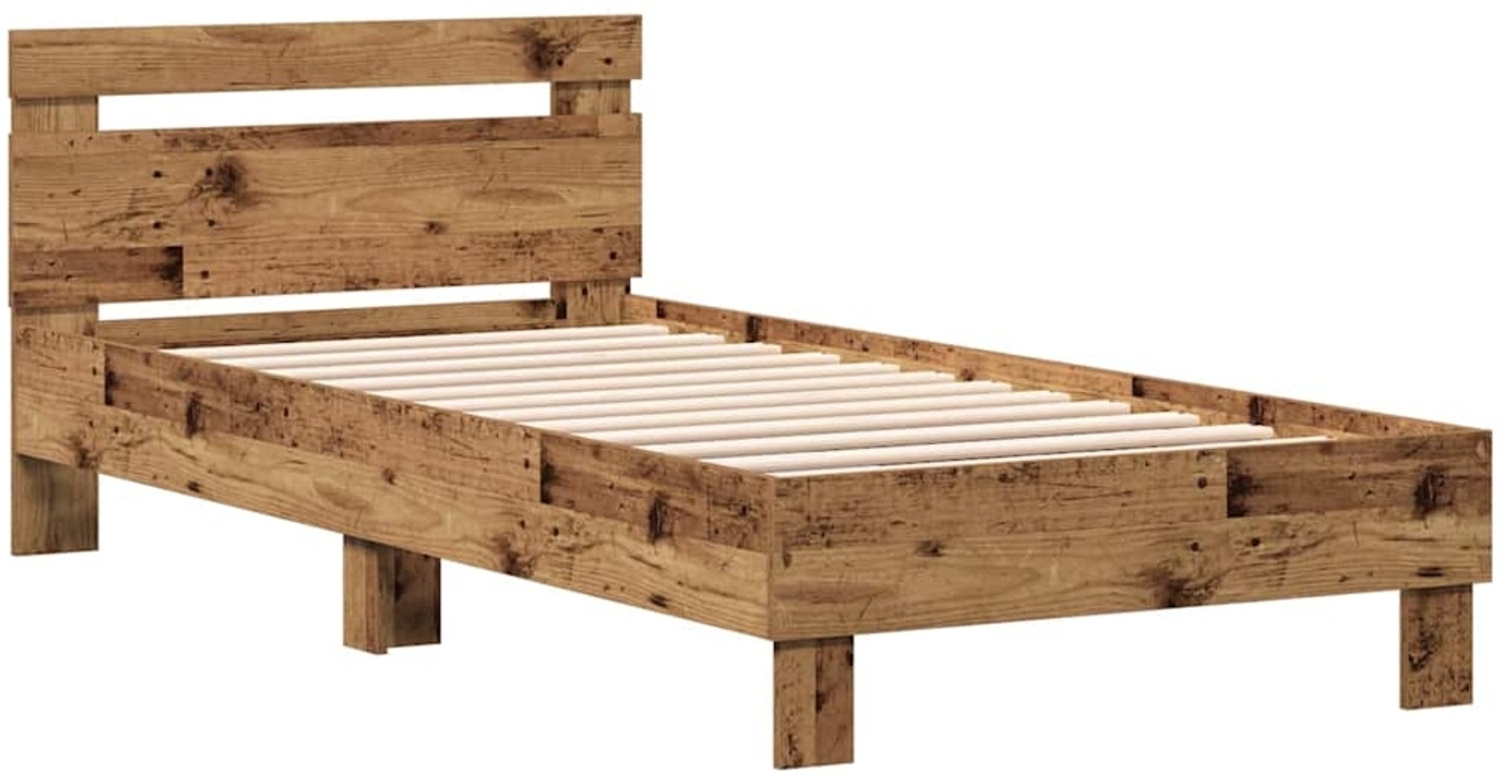 vidaXL Bettrahmen Altholz 193 x 95 x 88 cm Massivholz Eiche 874112 Bild 1