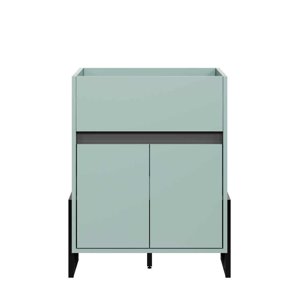 Trendteam 'Matix' Waschbeckenunterschrank ohne Waschbecken, Dusk Blue Melamin/Anthrazit, B/H/T: 64 / 80 / 46 cm Bild 1