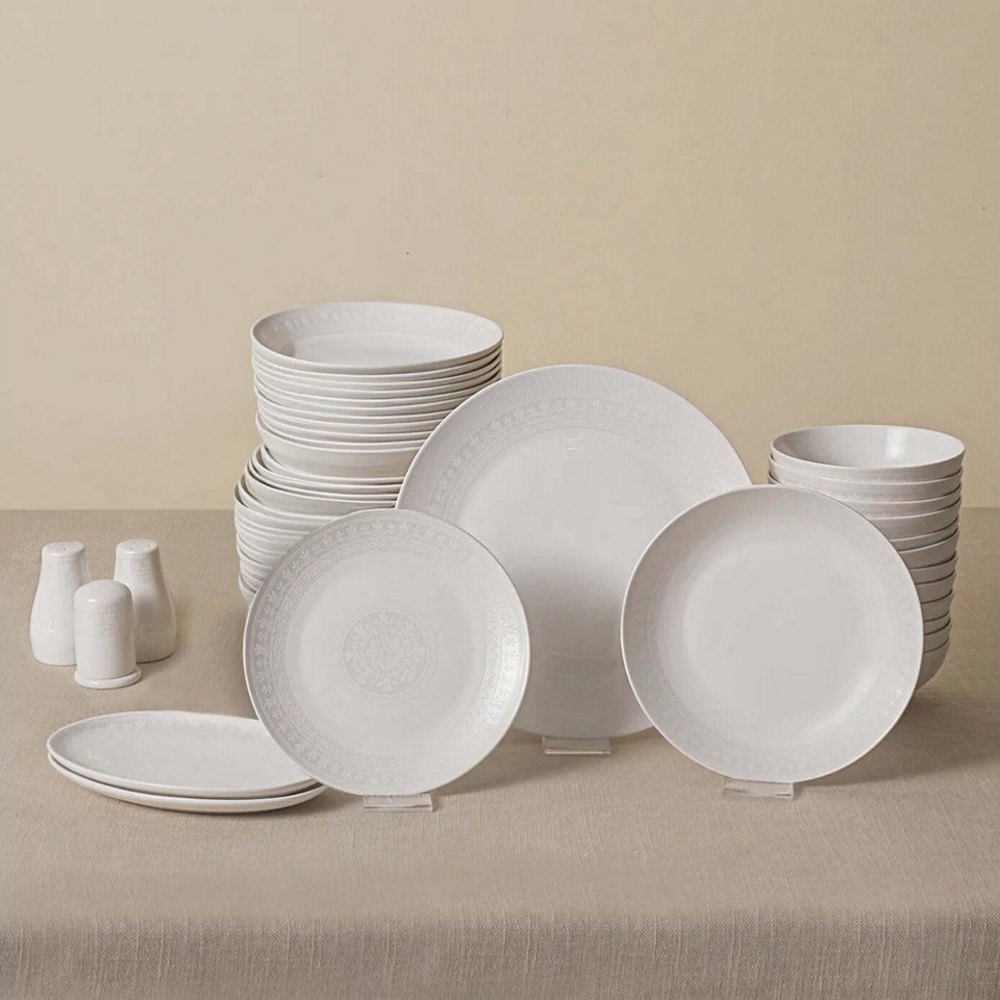 Karaca Geschirr-Set Arte 53-teiliges Tafelservice für 12 Personen, New Bone China Bild 1