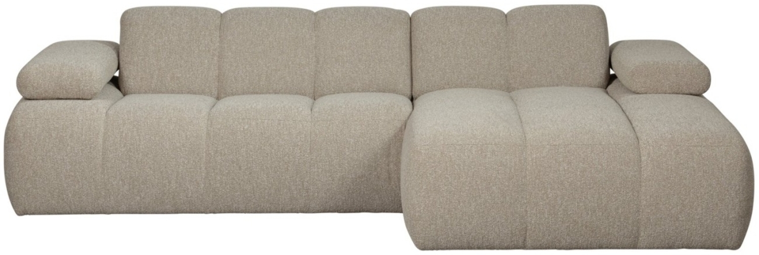 Chaiselongue Mojo aus Boucle-Stoff Rechts, Beige Bild 1