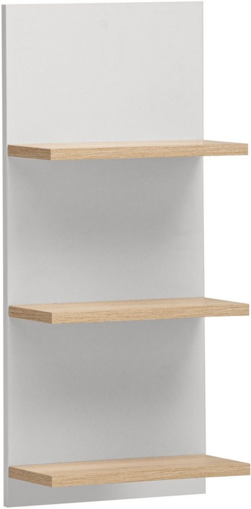 Schildmeyer Regal Emmik 159502 mattweiß/weißeiche Dekor, 30,3 x 17,5 x 70,2 cm Bild 1